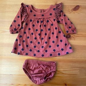 Carter’s Brown Floral Fall Dress with Bloomers